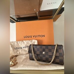 Louis Vuitton Damier Ebene Sarah Wallet